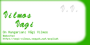 vilmos vagi business card