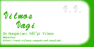 vilmos vagi business card